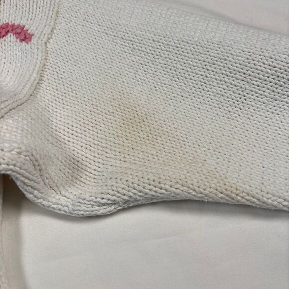 Basket of Yarn Vintage Floral Knit Sweater with Pink‎ Roses and Swirl Pattern M - Picture 8 of 8